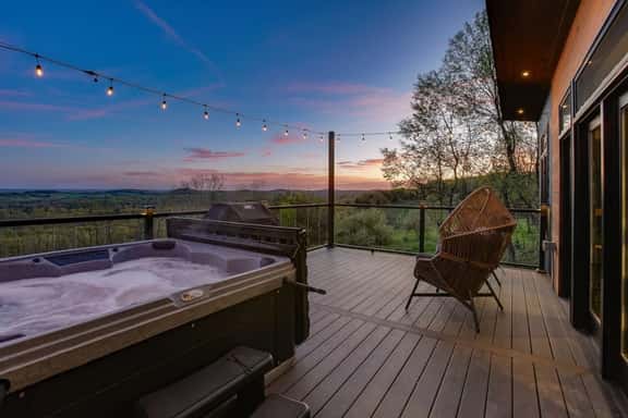 Skyline Serenity | Hot Tub, Panoramic Views, King Bed in PA Wilds - Image 1